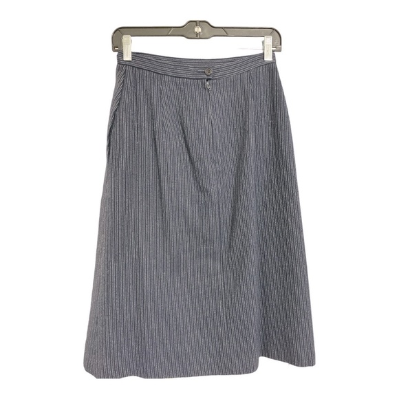 A Patrick Shea Creation Vintage Wool Lined Blue striped Suit size 8 - Picture 5 of 11